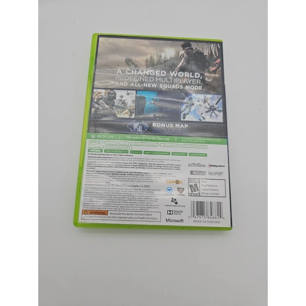 Call of Duty: Ghosts (Microsoft Xbox 360, 2013) TESTED